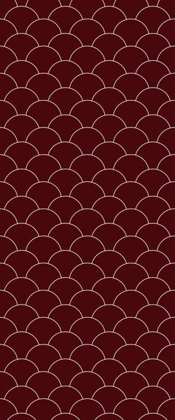 Red Fishscales Tile Acrylic Shower Panel 2440mm x 1220mm (3mm Thick) - CladdTech