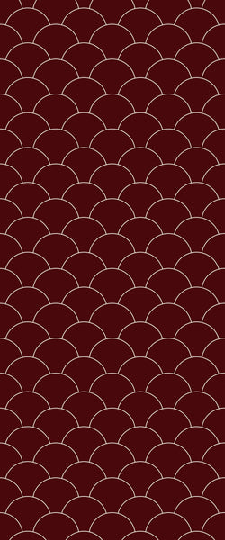 Red Fishscales Tile Acrylic Shower Panel 2440mm x 1220mm (3mm Thick) - CladdTech