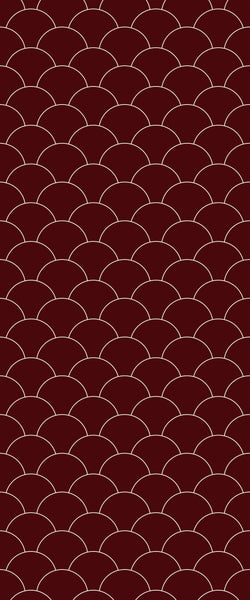 Red Fishscales Tile Acrylic Shower Panel 2440mm x 1220mm (3mm Thick) - CladdTech