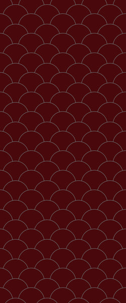 Red Fishscales Tile Acrylic Shower Panel 2440mm x 1220mm (3mm Thick) - CladdTech