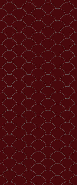 Red Fishscales Tile Acrylic Shower Panel 2440mm x 1220mm (3mm Thick) - CladdTech