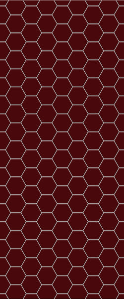 Red Hexagon Tile Acrylic Wall Panel 2440mm x 1220mm (3mm Thick) - CladdTech
