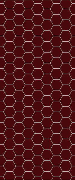 Red Hexagon Tile Acrylic Wall Panel 2440mm x 1220mm (3mm Thick) - CladdTech