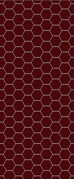 Red Hexagon Tile Acrylic Wall Panel 2440mm x 1220mm (3mm Thick) - CladdTech