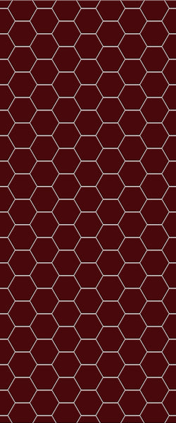 Red Hexagon Tile Acrylic Wall Panel 2440mm x 1220mm (3mm Thick) - CladdTech