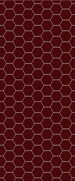 Red Hexagon Tile Acrylic Wall Panel 2440mm x 1220mm (3mm Thick) - CladdTech