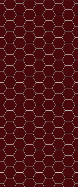 Red Hexagon Tile Acrylic Wall Panel 2440mm x 1220mm (3mm Thick) - CladdTech