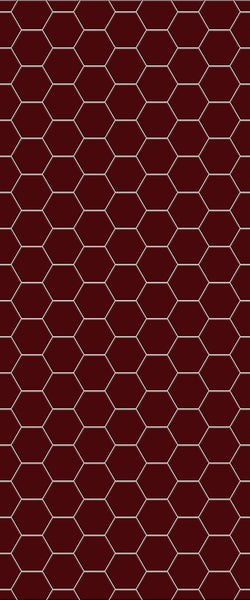 Red Hexagon Tile Acrylic Wall Panel 2440mm x 1220mm (3mm Thick) - CladdTech