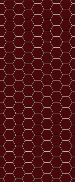 Red Hexagon Tile Acrylic Wall Panel 2440mm x 1220mm (3mm Thick) - CladdTech