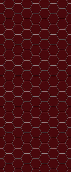 Red Hexagon Tile Acrylic Wall Panel 2440mm x 1220mm (3mm Thick) - CladdTech