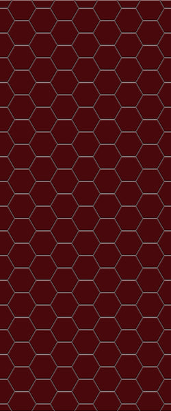 Red Hexagon Tile Acrylic Wall Panel 2440mm x 1220mm (3mm Thick) - CladdTech