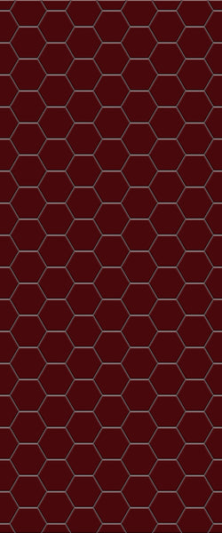 Red Hexagon Tile Acrylic Wall Panel 2440mm x 1220mm (3mm Thick) - CladdTech