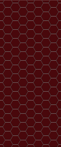 Red Hexagon Tile Acrylic Wall Panel 2440mm x 1220mm (3mm Thick) - CladdTech