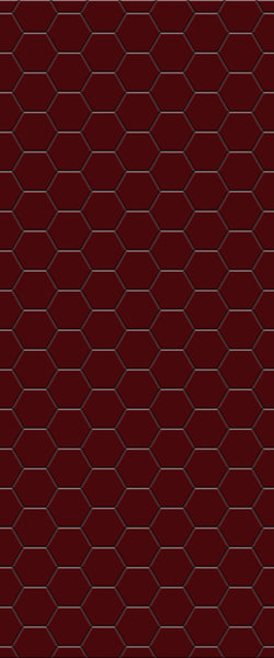 Red Hexagon Tile Acrylic Wall Panel 2440mm x 1220mm (3mm Thick) - CladdTech