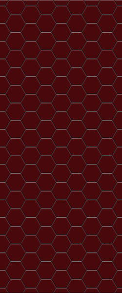 Red Hexagon Tile Acrylic Wall Panel 2440mm x 1220mm (3mm Thick) - CladdTech