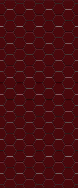 Red Hexagon Tile Acrylic Wall Panel 2440mm x 1220mm (3mm Thick) - CladdTech