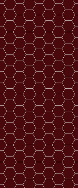 Red Hexagon Tile Acrylic Wall Panel 2440mm x 1220mm (3mm Thick) - CladdTech