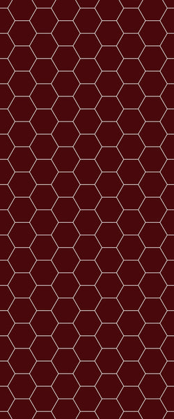 Red Hexagon Tile Acrylic Wall Panel 2440mm x 1220mm (3mm Thick) - CladdTech