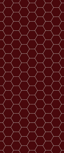 Red Hexagon Tile Acrylic Wall Panel 2440mm x 1220mm (3mm Thick) - CladdTech
