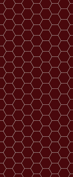 Red Hexagon Tile Acrylic Wall Panel 2440mm x 1220mm (3mm Thick) - CladdTech