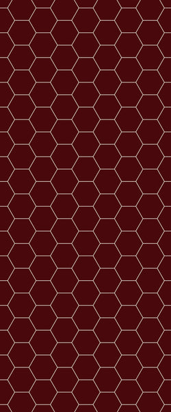 Red Hexagon Tile Acrylic Wall Panel 2440mm x 1220mm (3mm Thick) - CladdTech