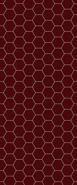 Red Hexagon Tile Acrylic Wall Panel 2440mm x 1220mm (3mm Thick) - CladdTech