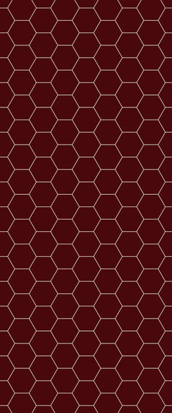 Red Hexagon Tile Acrylic Wall Panel 2440mm x 1220mm (3mm Thick) - CladdTech