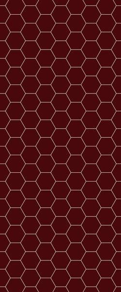 Red Hexagon Tile Acrylic Wall Panel 2440mm x 1220mm (3mm Thick) - CladdTech