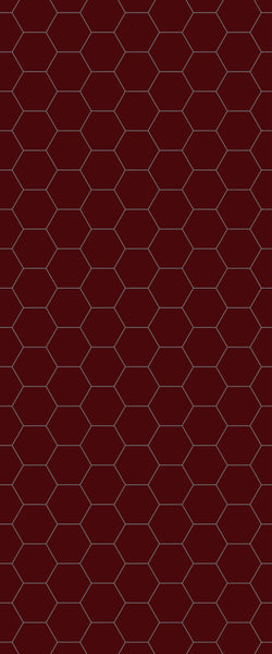 Red Hexagon Tile Acrylic Wall Panel 2440mm x 1220mm (3mm Thick) - CladdTech