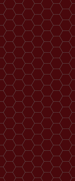 Red Hexagon Tile Acrylic Wall Panel 2440mm x 1220mm (3mm Thick) - CladdTech