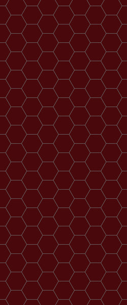 Red Hexagon Tile Acrylic Wall Panel 2440mm x 1220mm (3mm Thick) - CladdTech