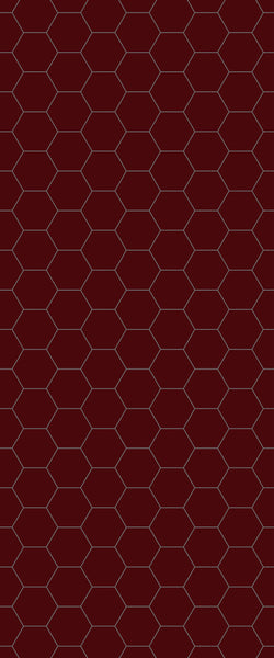 Red Hexagon Tile Acrylic Wall Panel 2440mm x 1220mm (3mm Thick) - CladdTech