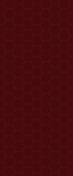 Red Hexagon Tile Acrylic Wall Panel 2440mm x 1220mm (3mm Thick) - CladdTech