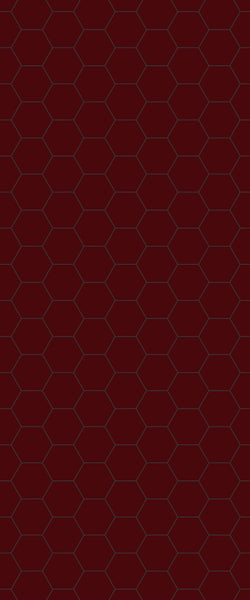 Red Hexagon Tile Acrylic Wall Panel 2440mm x 1220mm (3mm Thick) - CladdTech