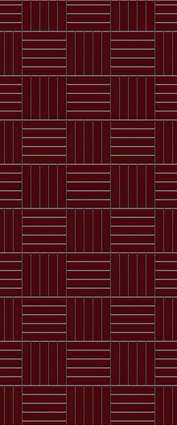 Red Mosaic Tile Acrylic Shower Wall Panel 2440mm x 1220mm ( 3mm Thick) - CladdTech