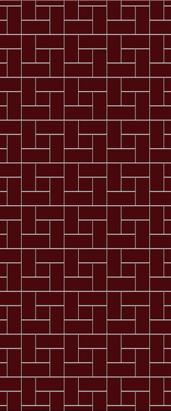 Red Windmill Tile Acrylic Shower Panel 2440mm x 1220mm ( 3mm Thick) - CladdTech