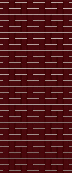 Red Windmill Tile Acrylic Shower Panel 2440mm x 1220mm ( 3mm Thick) - CladdTech