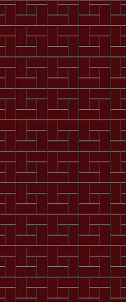 Red Windmill Tile Acrylic Shower Panel 2440mm x 1220mm ( 3mm Thick) - CladdTech