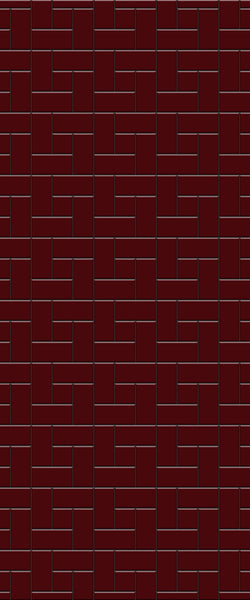 Red Windmill Tile Acrylic Shower Panel 2440mm x 1220mm ( 3mm Thick) - CladdTech