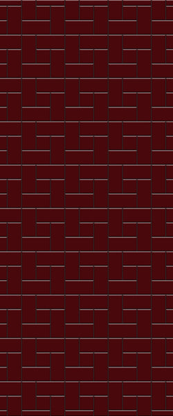 Red Windmill Tile Acrylic Shower Panel 2440mm x 1220mm ( 3mm Thick) - CladdTech