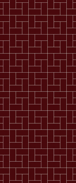 Red Windmill Tile Acrylic Shower Panel 2440mm x 1220mm ( 3mm Thick) - CladdTech