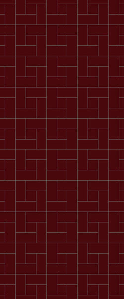 Red Windmill Tile Acrylic Shower Panel 2440mm x 1220mm ( 3mm Thick) - CladdTech