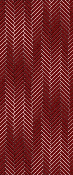 Red Single Herringbone Tile Acrylic Shower Panel 2440mm x 1220mm ( 3mm Thick) - CladdTech