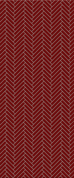 Red Single Herringbone Tile Acrylic Shower Panel 2440mm x 1220mm ( 3mm Thick) - CladdTech