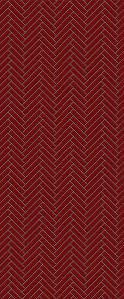 Red Single Herringbone Tile Acrylic Shower Panel 2440mm x 1220mm ( 3mm Thick) - CladdTech
