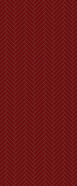 Red Single Herringbone Tile Acrylic Shower Panel 2440mm x 1220mm ( 3mm Thick) - CladdTech