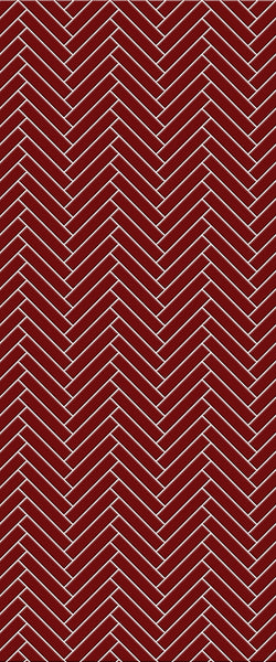 Red Double Herringbone Tile Acrylic Shower Panel 2440mm x 1220mm ( 3mm Thick) - CladdTech