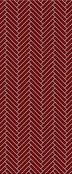 Red Double Herringbone Tile Acrylic Shower Panel 2440mm x 1220mm ( 3mm Thick) - CladdTech