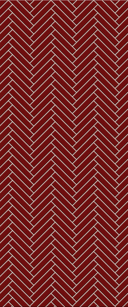 Red Double Herringbone Tile Acrylic Shower Panel 2440mm x 1220mm ( 3mm Thick) - CladdTech