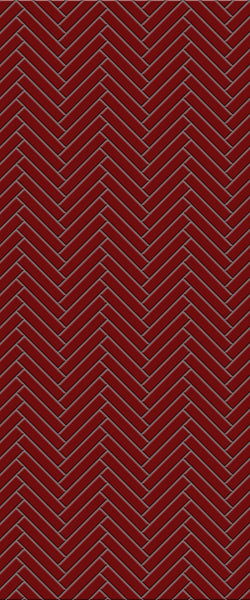 Red Double Herringbone Tile Acrylic Shower Panel 2440mm x 1220mm ( 3mm Thick) - CladdTech